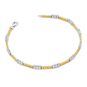 Bransoletka z Brylantami 0,30ct - żółte/białe złoto pr.585 17,5cm